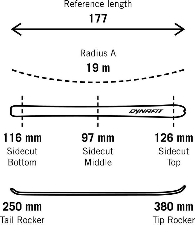 Produktbild Dynafit Radical 97 Tourenski (170 cm, Ohne Bindung)