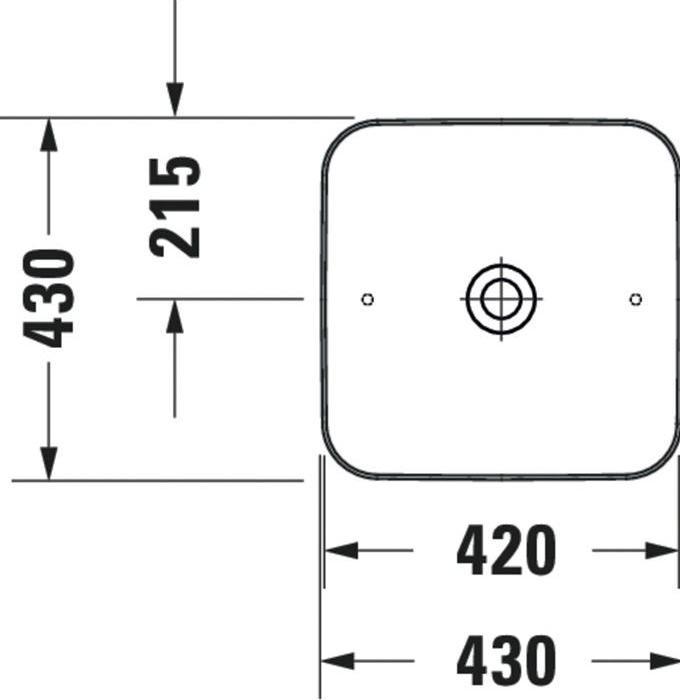 Produktbild Duravit Aufsatzbecken CAPE COD o ÜL ohne Hahnlochbank 430x430mm weiss WG (430 mm, 430 mm)