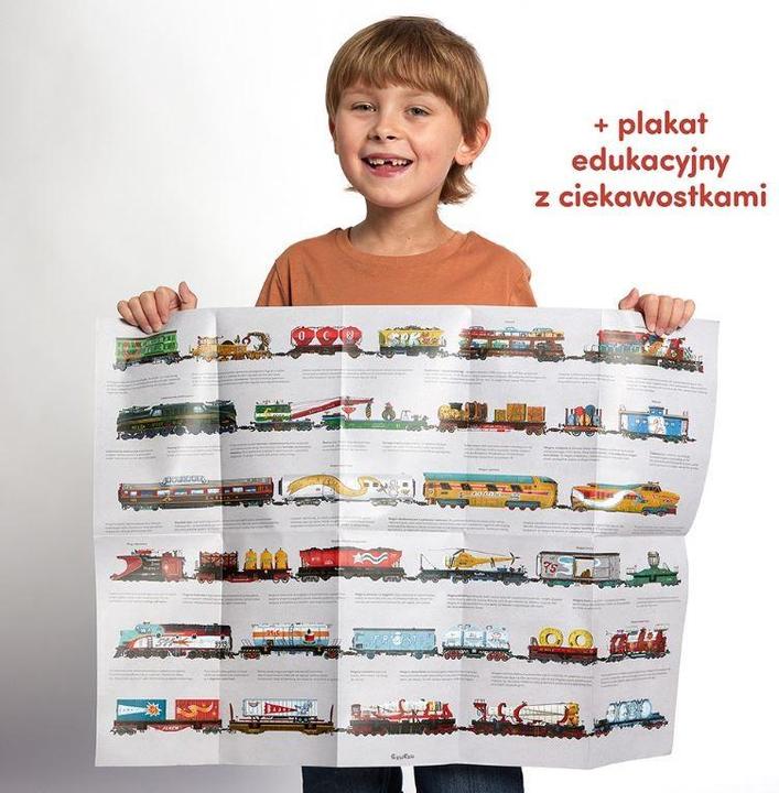 Actual product image Czuczu Double-sided jigsaw puzzle - Trains (5 pieces)