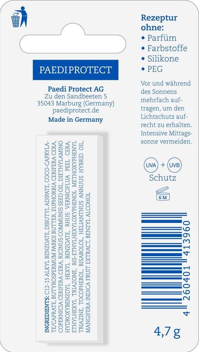 Produktbild Paediprotect Lippen-Pflegestift LSF 15 50 ml (Pflegestift, 50 ml)