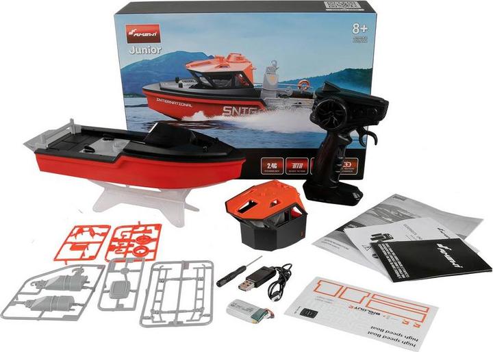 Produktbild Amewi Rettungsboot brushless Jetantrieb 320mm RTR schwarz/rot