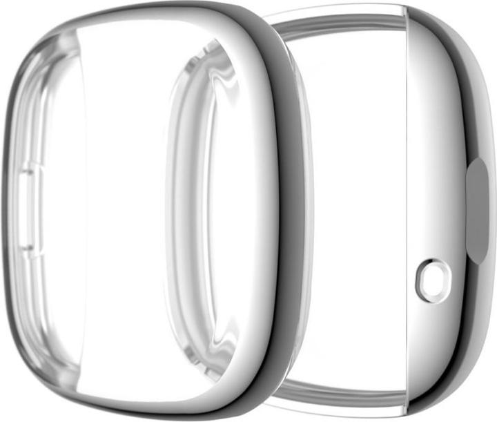 Cover-Discount Fitbit Versa 3 / Sense - Gummi Schutz Case silber