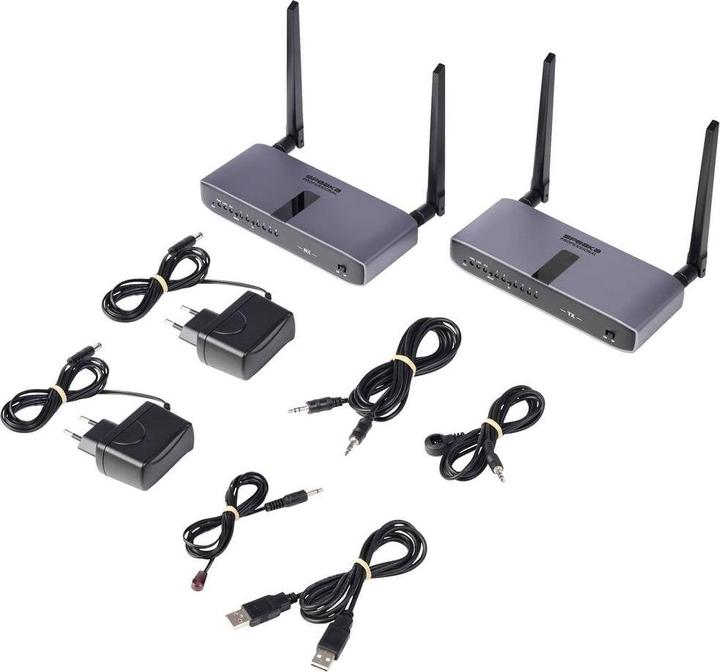 Image du produit SpeaKa Professional SP-HWE-800 Transmission radio HDMI (kit) 150m 5180MHz, 5240MHz 1920 x 1080 Pixel S (150 m, Canal de retour audio (ARC))
