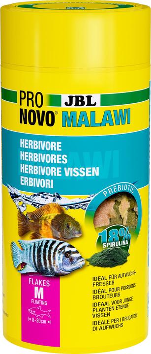 JBL Aquaristik und Terraristik ProNovo MALAWI FLAKES M 1000ml (Cichlidés, 1000 ml)