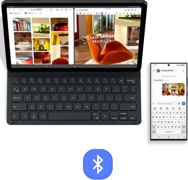 Immagine prodotto Samsung Book Cover Keyboard Slim (Ing. Int., Galaxy Tab S9, Galaxy Tab S9 FE)