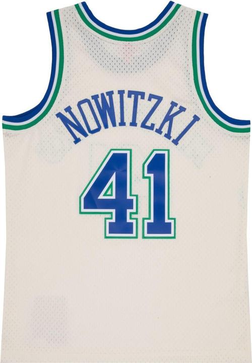 Produktbild Mitchell & Ness NBA Dallas Mavericks Dirk Nowitzki Off White Team Color Swingman Trikot Herren (S)