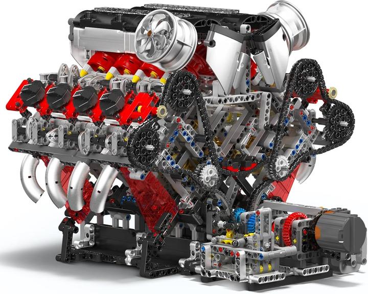 Actual product image Mould King F488 V8 engine
