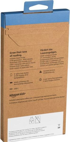 Immagine prodotto Amazon Edizione Kindle Kids (6", 16 GB, Multicolore)