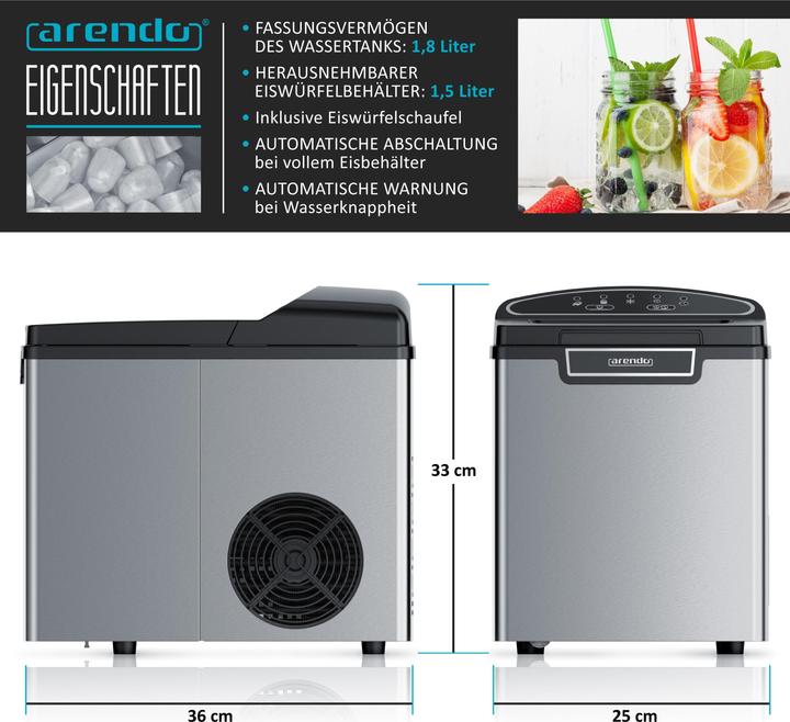 Produktbild Arendo Eiswürfelautomat