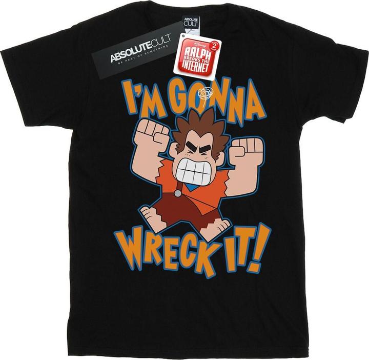 Actual product image Disney Girls Wreck It Ralph I'm Gonna Wreck It Cotton T-Shirt (128)