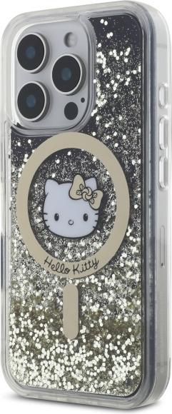 Immagine prodotto Hello Kitty HKHMP16LLGDIK iPhone 16 Pro 6.3" czarny złoty/nero oro custodia rigida Liquid Glitter Fever (Apple iPhone 16 Pro)