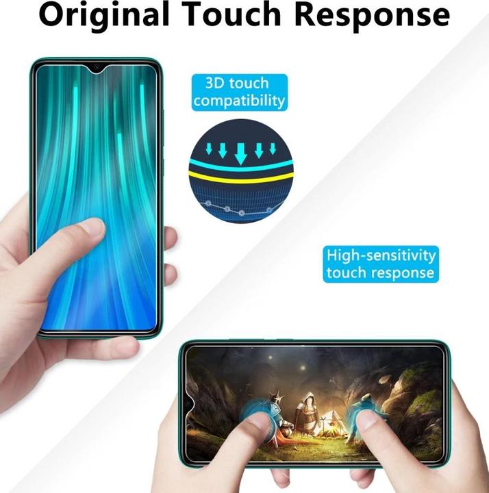 Produktbild Screenguard Xiaomi Redmi Note 8 Pro Panzerglas Schutzfolie Case Friendly Design (1 Stück, Xiaomi Redmi Note 8 Pro)