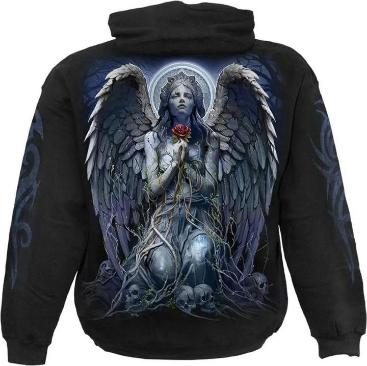 Actual product image Spiral Unisex Adult Grieving Angel Hoodie (S)
