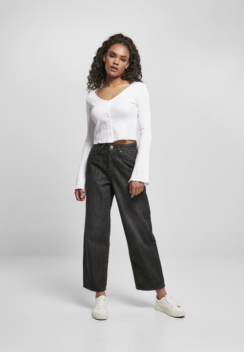 Actual product image Urban Classics Ladies Cropped Rib Cardigan - 14113 (3XL)