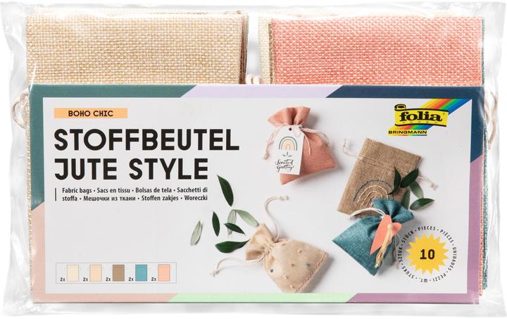 Actual product image Folia Fabric bag jute (Gift bag, 10 x)