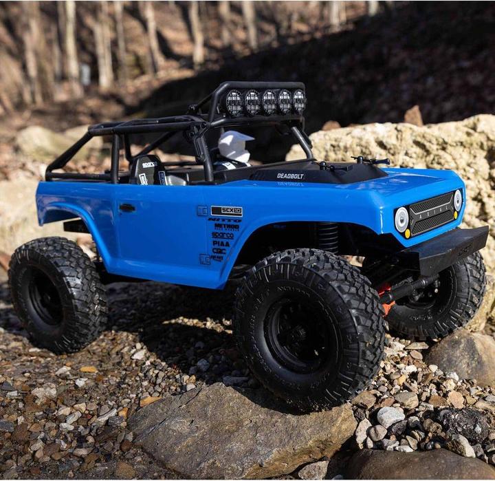 Image du produit Axial SCX10 II Deadbolt Elektro Brushed Crawler 4WD 1:10 RTR bleu (RTR Prêt à fonctionner)
