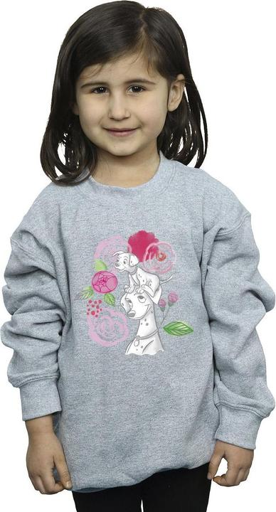 Actual product image Disney Girls 101 Dalmatians Flowers Sweatshirt (104)