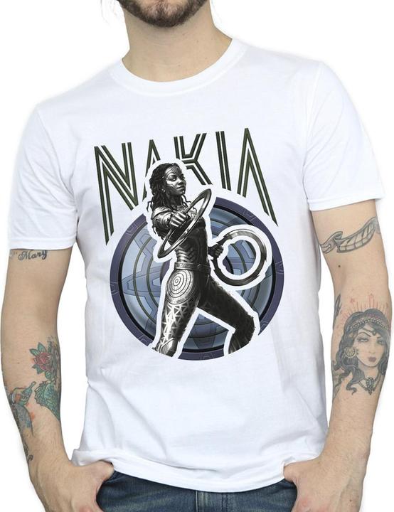 Actual product image Mens Wakanda Forever Nakia Shield T-Shirt (M)