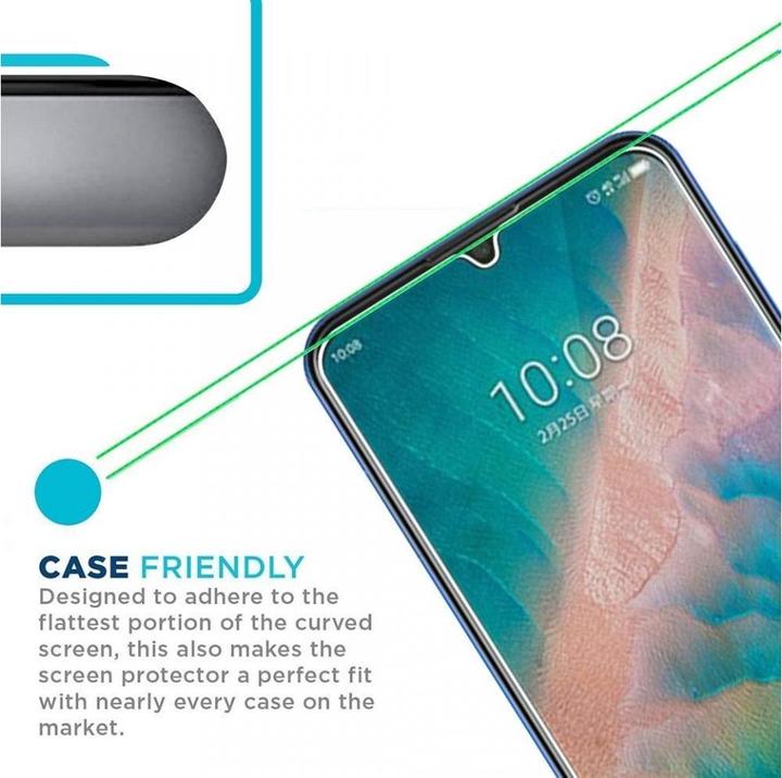 Produktbild Screenguard ZTE Blade 10 Panzerglas Schutzfolie Case Friendly Design (1 Stück, ZTE Blade 10)