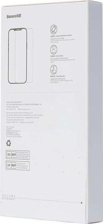 Produktbild Baseus All-glass Crystal Tempered Glass EasyStick Film iP14 (Pack of 2) (2 Stück, Apple iPhone 14)
