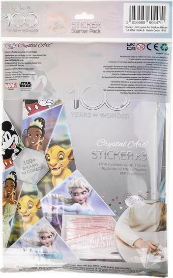 Productafbeelding Craft Buddy Crystal Art Disney 100 Sticker Album Starterspakket