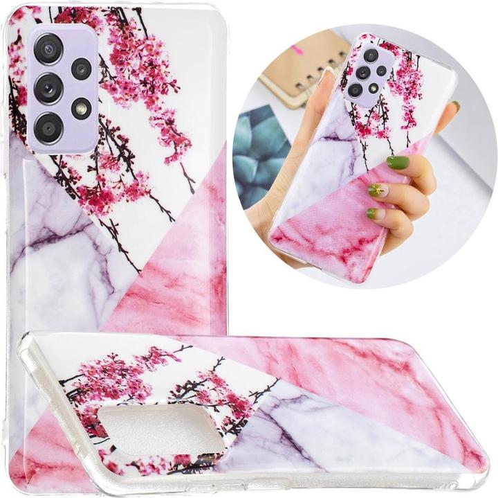 Produktbild Cover-Discount Galaxy A52 - Softes Silikon Gummi Case Flower Marble (Samsung Galaxy A52, Samsung Galaxy A52 5G, Samsung Galaxy A52s 5G)