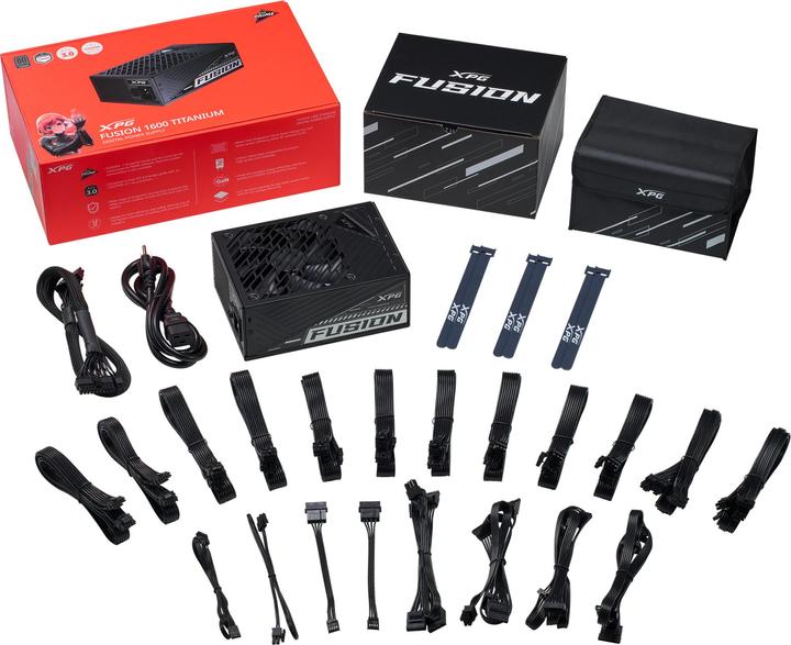 Actual product image Adata XPG FUSION/1600W/ATX 3.0/80PLUS Titanium/Modular/Retail (1600 W)