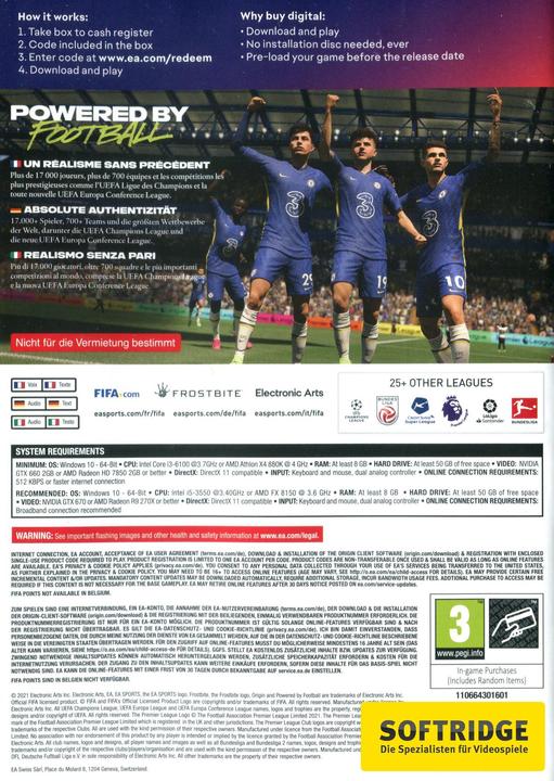 Produktbild EA Games FIFA 22 - Code in a Box (PC, Multilingual)