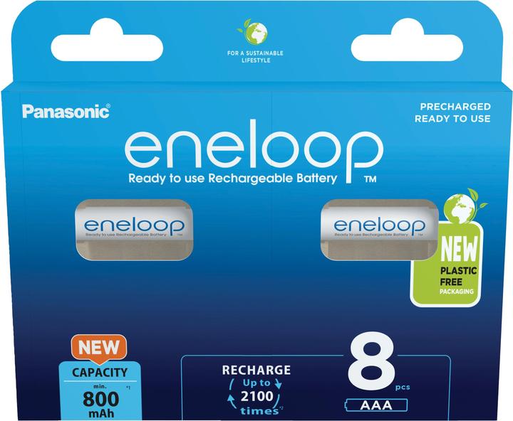 Produktbild Panasonic Eneloop (8 Stk., AAA, 800 mAh)
