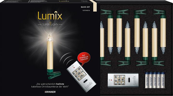 Produktbild Krinner LED Christbaumkerze Superlight Starter-Set (10 x)