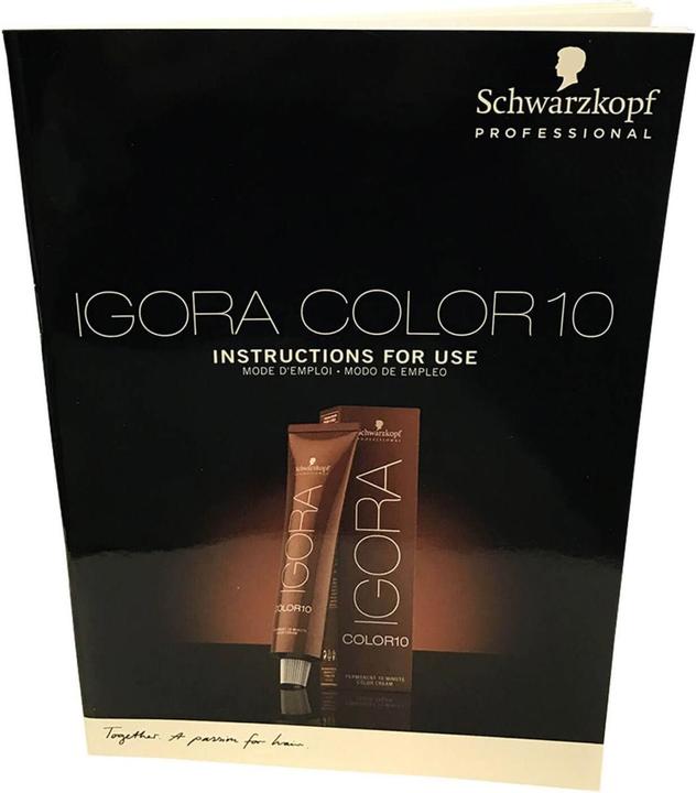 Actual product image Schwarzkopf Color10 color chart