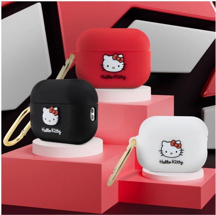 Image du produit Hello Kitty HKAP23DKHSF Coque Airpods Pro 2 fuksja/fuschia Silicone 3D Kitty Head (Manchon pour casque d'écoute)