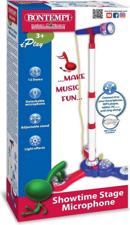 Actual product image Bontempi Stage Microfoon - Blauw/Rood