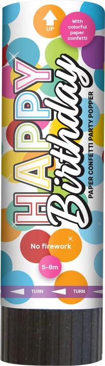 Immagine prodotto Folat Set di 3 cannoni per coriandoli Rainbow Bday - 15 cm