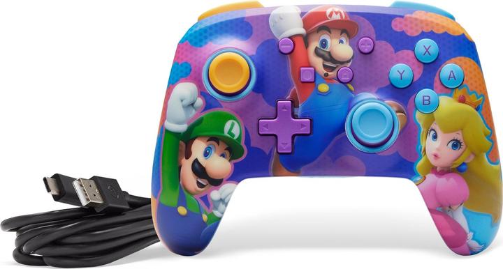 Productafbeelding PowerA Enhanced Wireless Controller - Colour Splash Heroes (Switch, Switch Lite, Switch OLED)