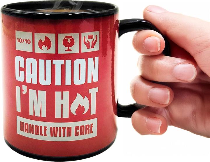 Mad Monkey Tasse "Caution I am Hot" - mit Farbwechsel (300 ml, 1 x)