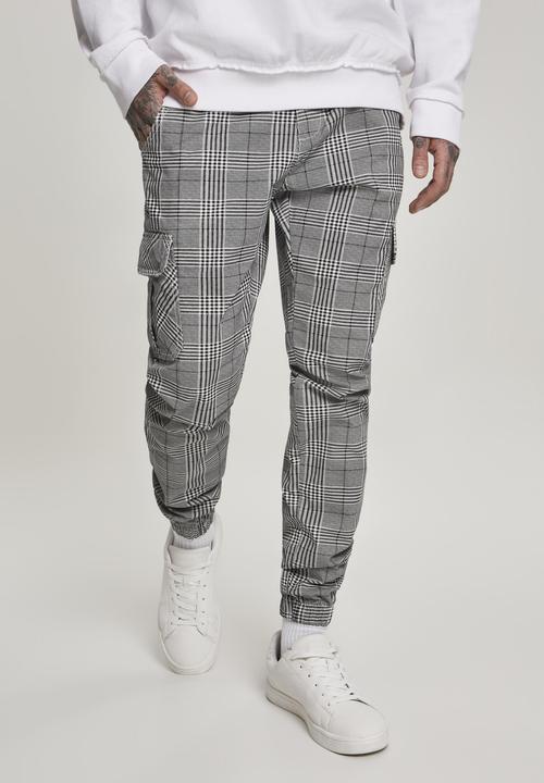 Urban Classics AOP Glencheck Cargo Jog Pants