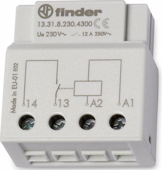 Finder Interposing relay, 12A 1 NO, 230vac