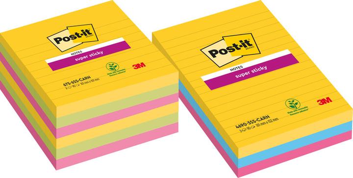Produktbild Post-it Super Sticky Carnival (101 x 152 mm)