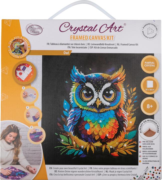 Image du produit Craft Buddy Hibou, 30x30cm Crystal Art Kit