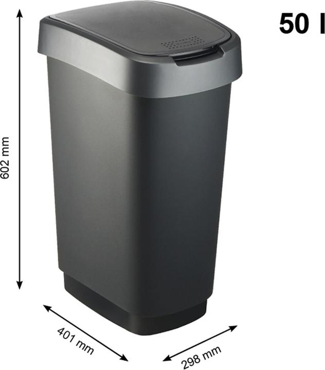 Produktbild Rotho Set. 3tlg. Swingeimer TWIST (50 l)