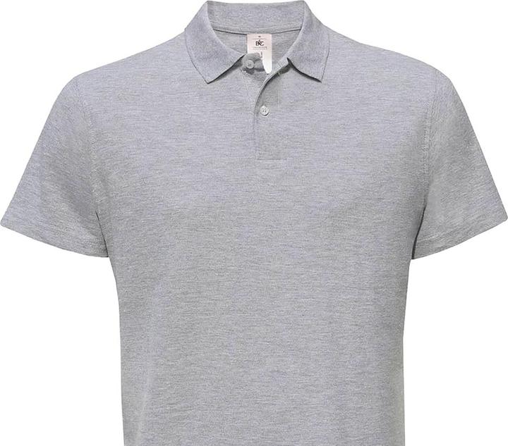 Actual product image B&C Mens ID.001 Heather Polo Shirt (S)