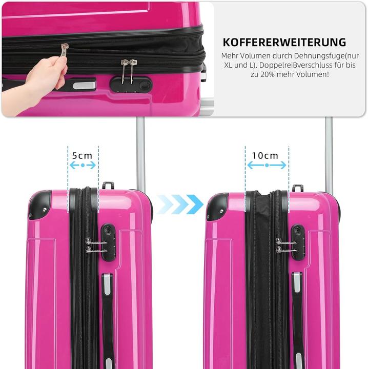 Immagine prodotto Beibye Hartschalen Koffer (45 l, Bagaglio a mano (fino a 50 litri))