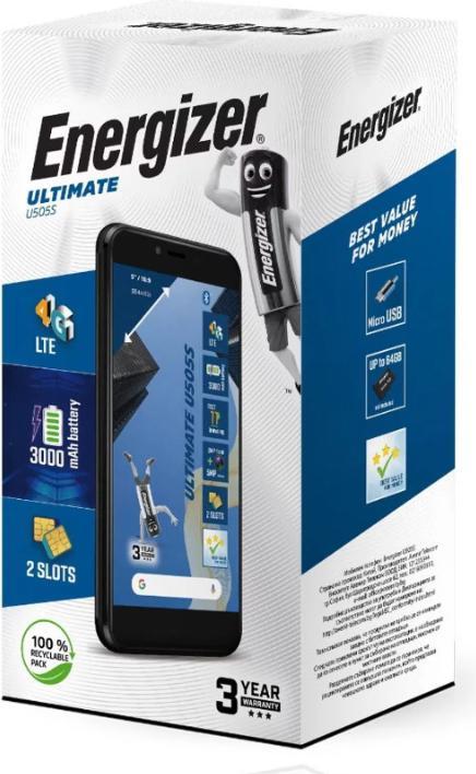 Image du produit Energizer Ultimate U505S Smartphone - Smartphone 1 Go de RAM 16 Go 5 pouces 4G Dual Sim UE (Noir) (16 Go, Noir, 5", Double SIM, 5 Mpx, 4G)