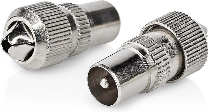 Produktbild Nedis IEC (Coax) Stecker | gerade | Stecker | Vernickelt | 75 Ohm | Schraube | Kabeleingangsdurchmes (75 dB, Antennenkabel)