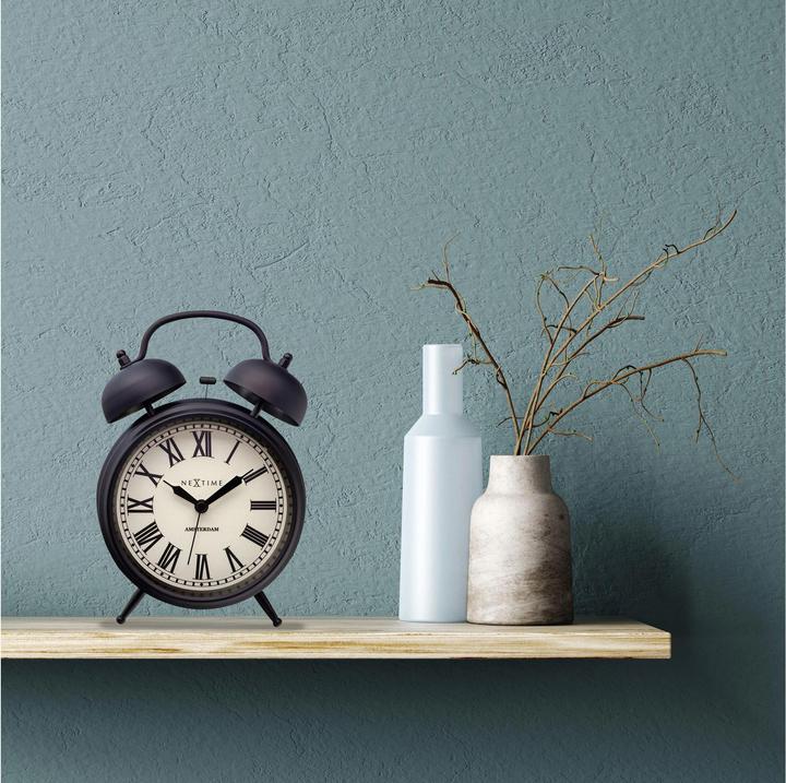 Produktbild Nextime Klassischer Wecker Amsterdam gross Schwarz/ Weiss