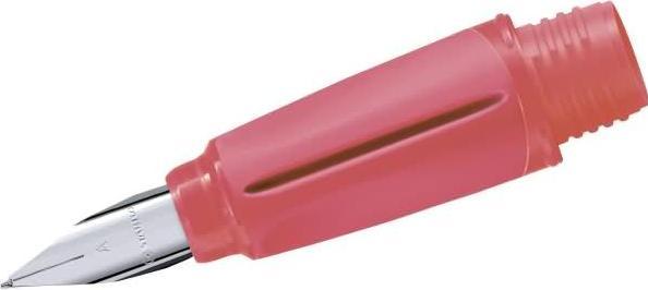 STABILO Grip for school fountain pen - EASYbuddy in coral/red - with beginner nib A (1 x)