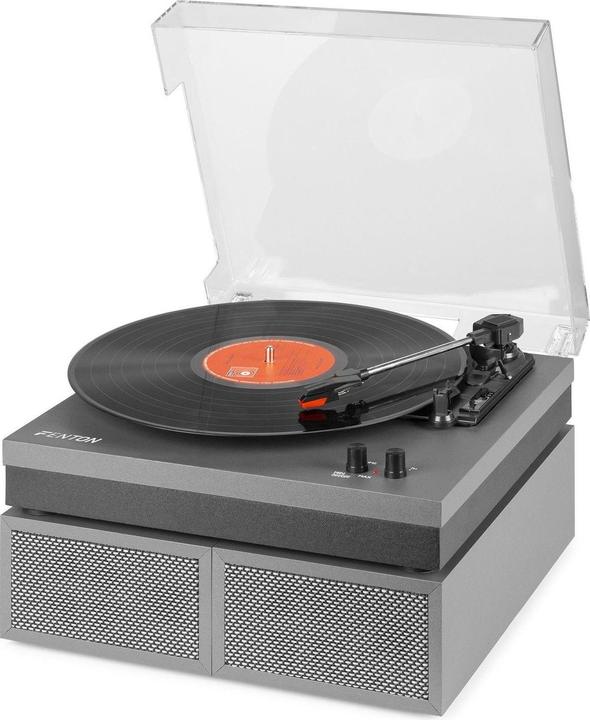 Produktbild Fenton Platenspeler met Bluetooth en Speakers - RP165G - Incl. Naald - Aluminium / zilver (Vollautomatisch)