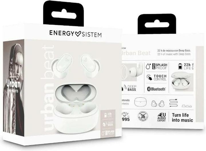 Produktbild Energy Sistem Earphones True Wireless Urban Beat White (5 h, Kabellos)