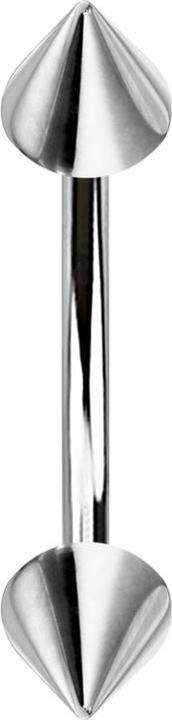 Produktbild Star Piercing Banane silber mit zwei Cones (ohne Messing, Chirurgenstahl 316L)